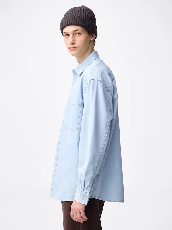 Denim Oversized Shirt 3 Denim Oversized Shirt