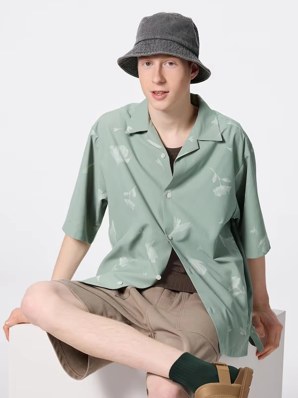 Open Collar Shirt | HalfSlv | Flower