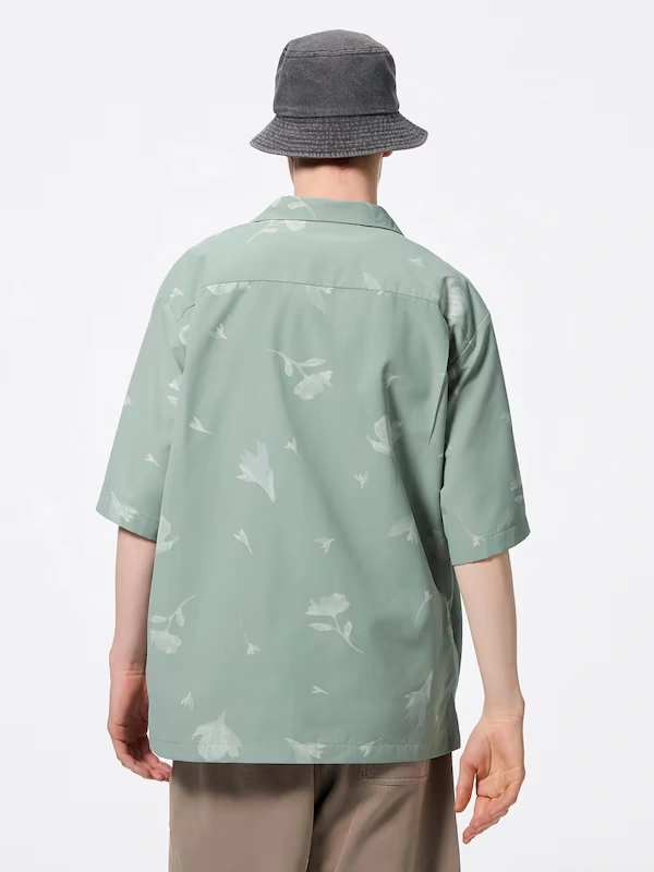 Open Collar Shirt | HalfSlv | Flower 4 Open Collar Shirt | HalfSlv | Flower