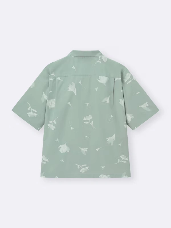 Open Collar Shirt | HalfSlv | Flower 6 Open Collar Shirt | HalfSlv | Flower