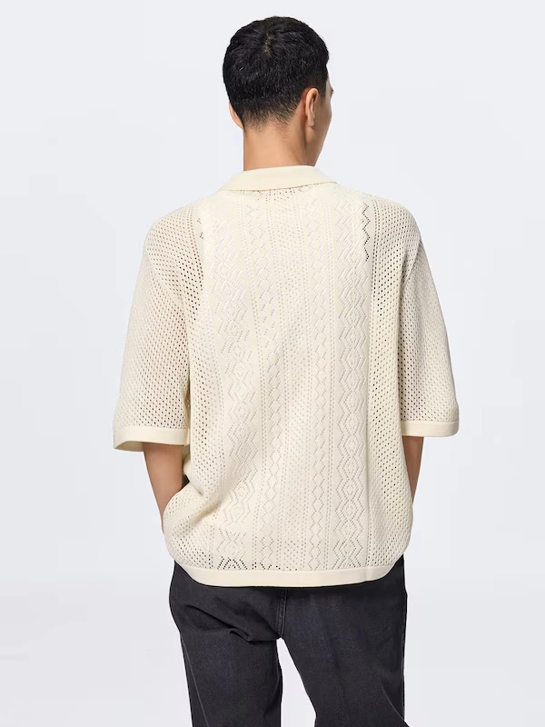 Washable Mesh Knitted Shirt | HalfSlv 5 Washable Mesh Knitted Shirt | HalfSlv