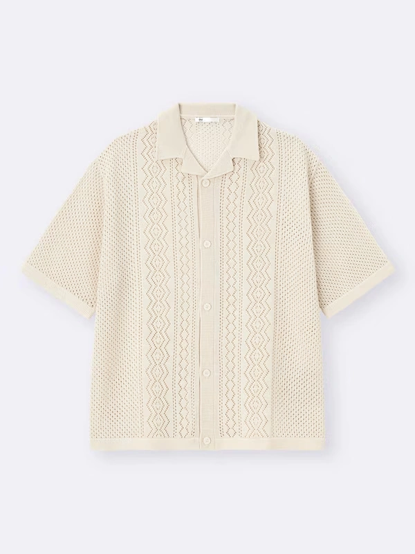 Washable Mesh Knitted Shirt | HalfSlv 6 Washable Mesh Knitted Shirt | HalfSlv