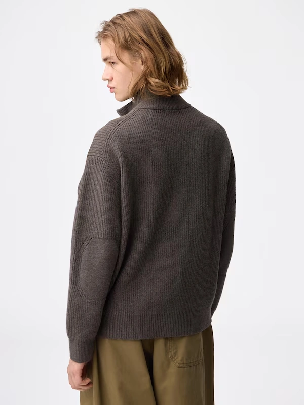 Rib Stitched Full-Zip Knitted Jacket 4 Rib Stitched Full-Zip Knitted Jacket