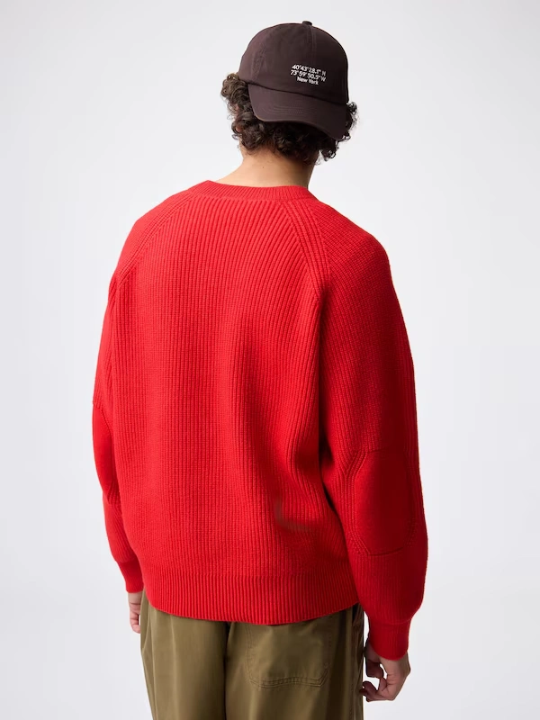 Rib Stitched Crew Neck Sweater 4 Rib Stitched Crew Neck Sweater
