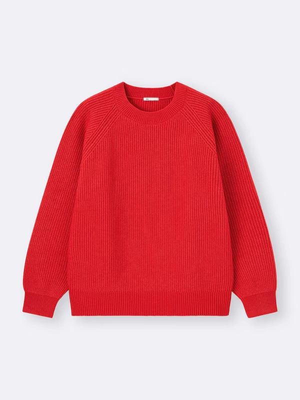 Rib Stitched Crew Neck Sweater 5 Rib Stitched Crew Neck Sweater