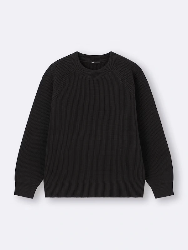 Rib Stitched Crew Neck Sweater 7 Rib Stitched Crew Neck Sweater
