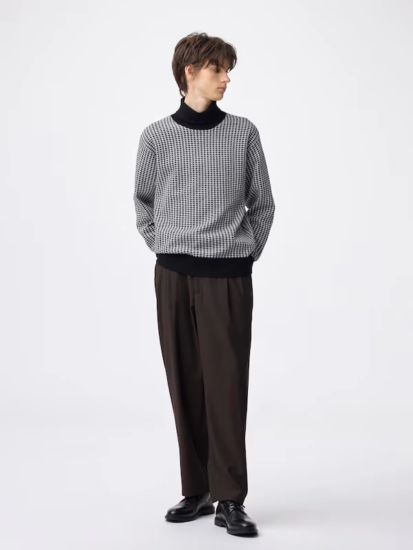 Turtleneck Houndstooth Sweater