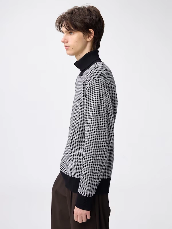 Turtleneck Houndstooth Sweater 3 Turtleneck Houndstooth Sweater