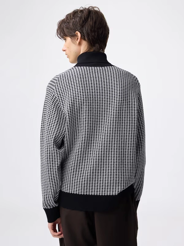 Turtleneck Houndstooth Sweater 4 Turtleneck Houndstooth Sweater