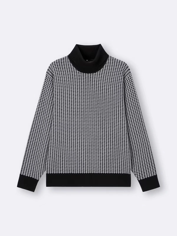 Turtleneck Houndstooth Sweater 5 Turtleneck Houndstooth Sweater