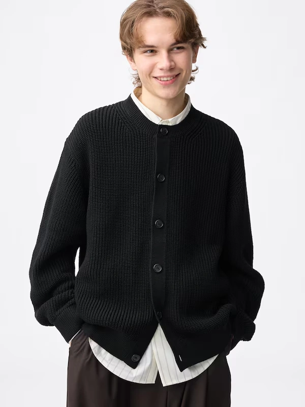 Lily Yarn Crew Neckcardigan