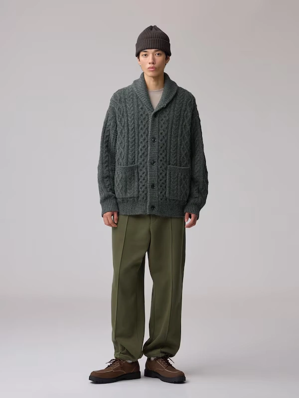 Cable Shawl Collar Cardigan | ENGINEERED GARMENTS