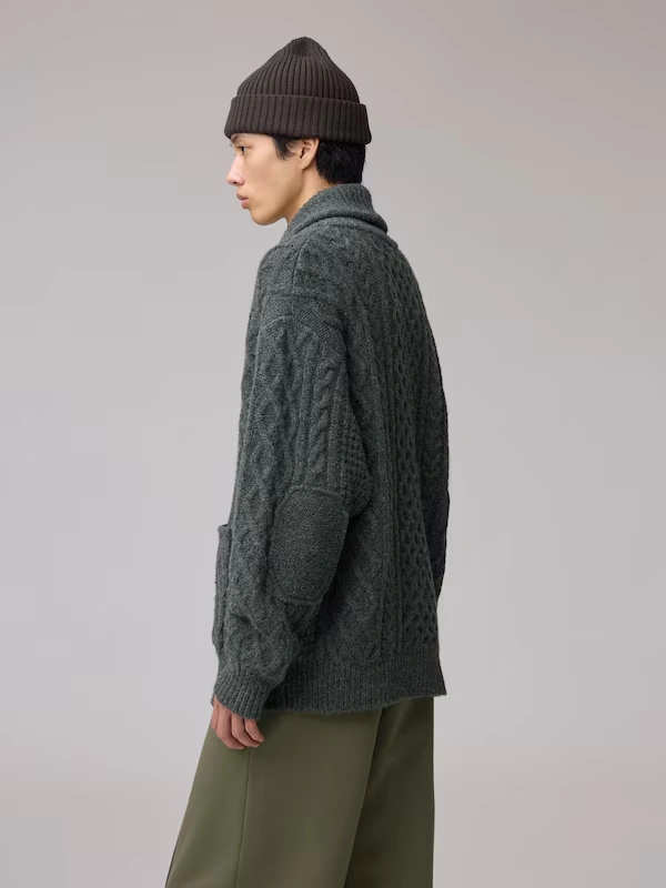 Cable Shawl Collar Cardigan | ENGINEERED GARMENTS
