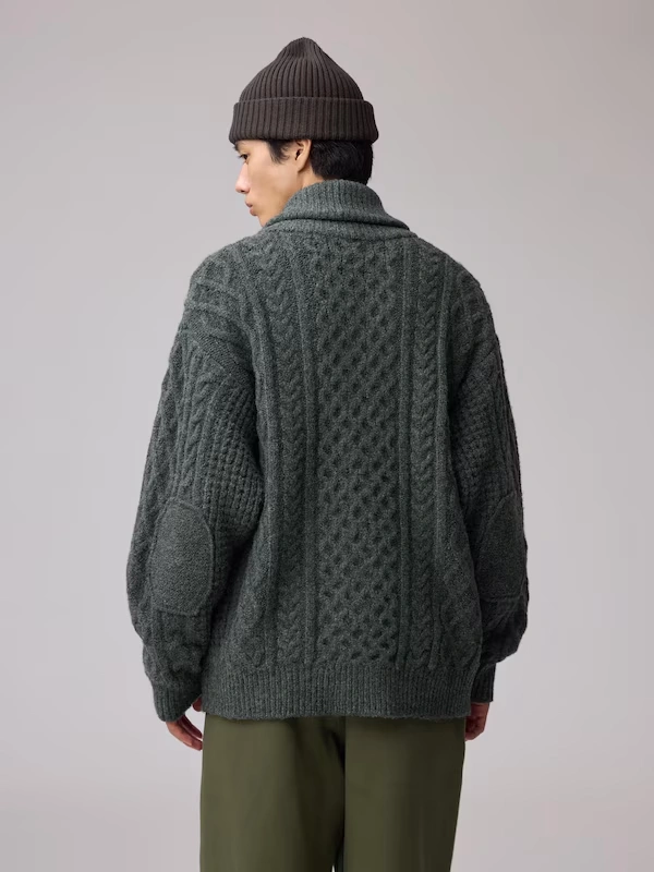 Cable Shawl Collar Cardigan | ENGINEERED GARMENTS