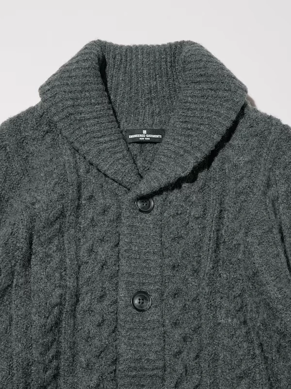 Cable Shawl Collar Cardigan | ENGINEERED GARMENTS