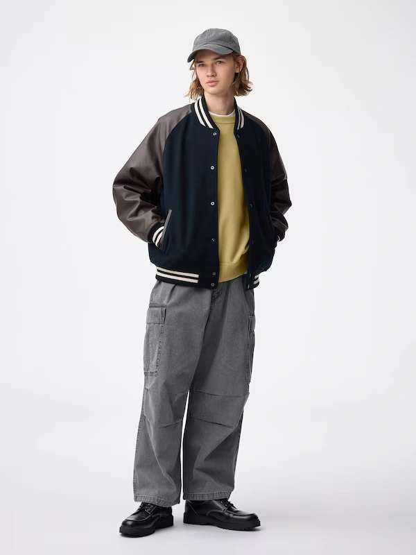 Denim Super Wide Cargo Pants