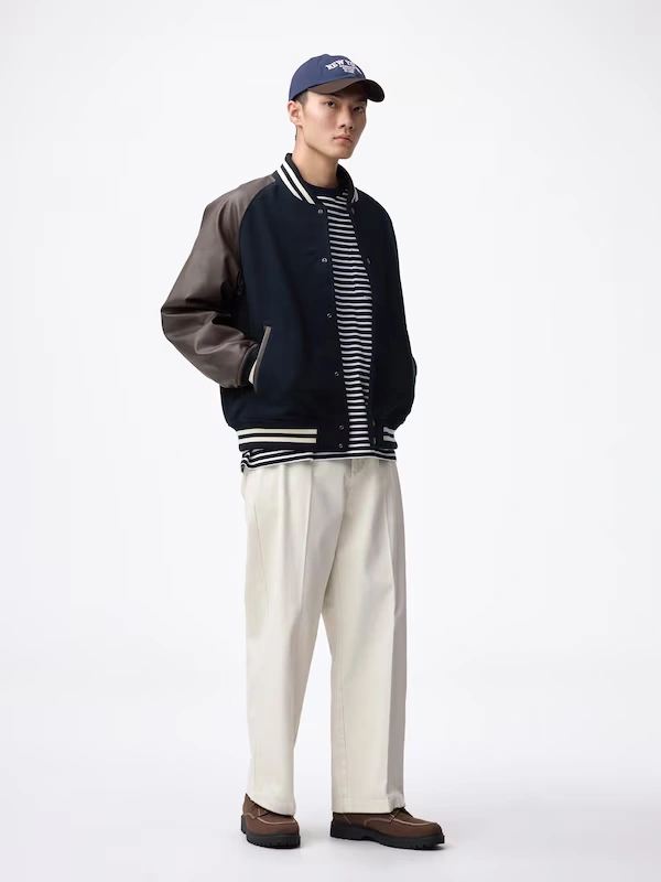 Twill Wide Straight Pants