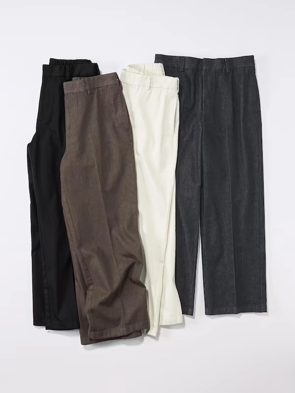 Twill Wide Straight Pants