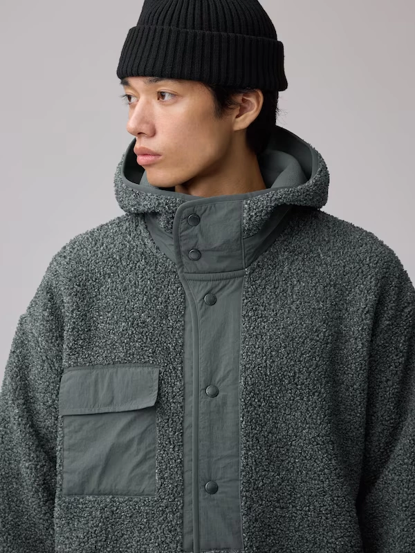 Faux Shearling Fleece Snap Hoodie | ENGINEERED GARMENTS 6 Faux Shearling Fleece Snap Hoodie | ENGINEERED GARMENTS