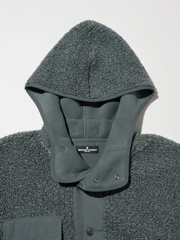 Faux Shearling Fleece Snap Hoodie | ENGINEERED GARMENTS 7 Faux Shearling Fleece Snap Hoodie | ENGINEERED GARMENTS