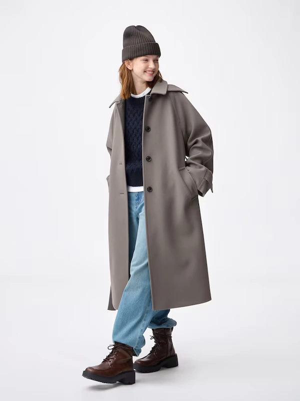 COZY MELTON Balmacaan Coat