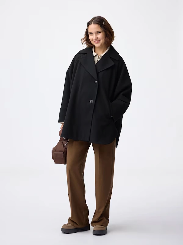 COZY MELTON Cape Coat