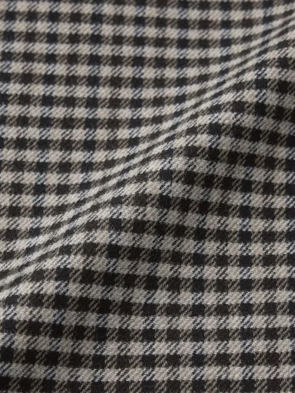 COZY MELTON Checked Half Coat