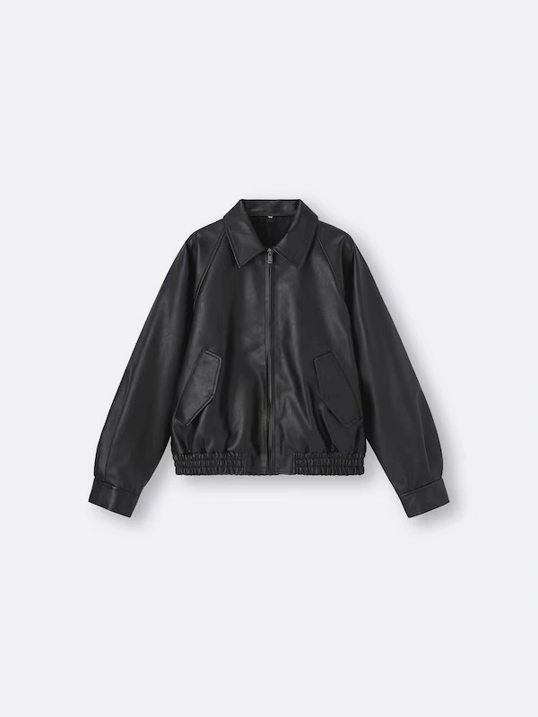 Faux Leather Harrington Jacket 5 Faux Leather Harrington Jacket