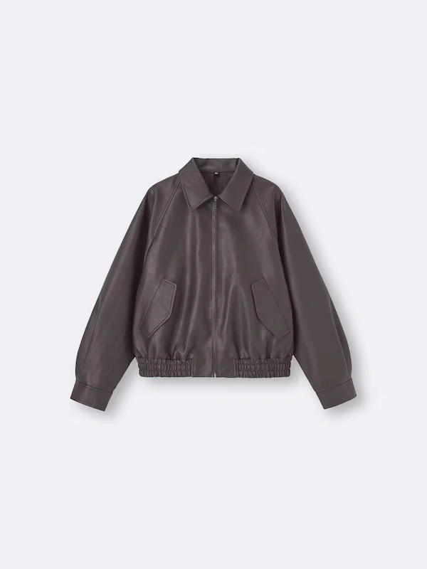 Faux Leather Harrington Jacket 7 Faux Leather Harrington Jacket