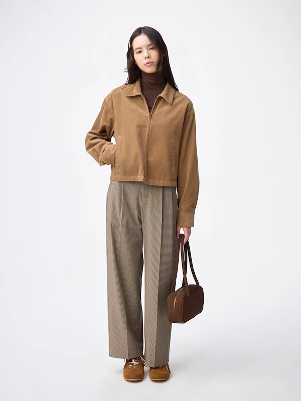 Corduroy Zip-Up Shirt Jacket