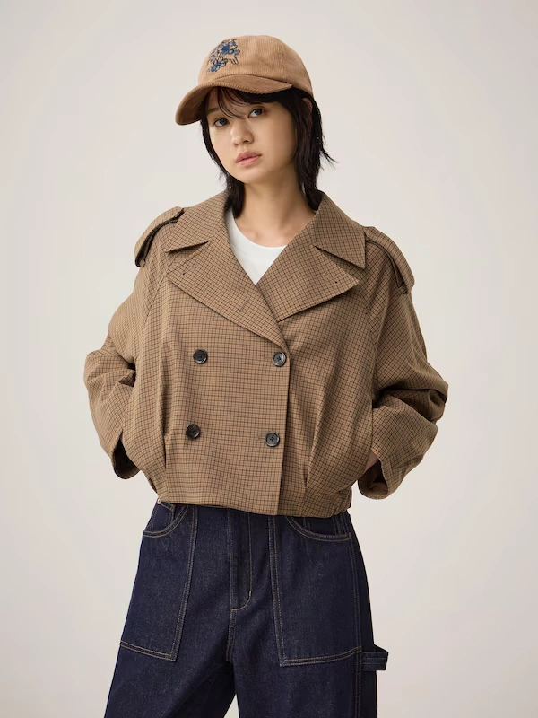 Short Trench Checked Coat | by rokh 5 Short Trench Checked Coat | by rokh