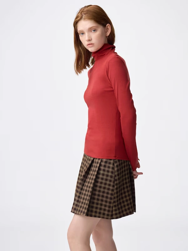 Warm Ribbed Turtleneck T-Shirt | Long 3 Warm Ribbed Turtleneck T-Shirt | Long