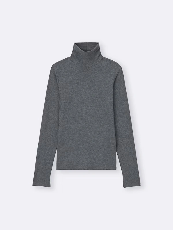 Warm Ribbed Turtleneck T-Shirt | Long 6 Warm Ribbed Turtleneck T-Shirt | Long