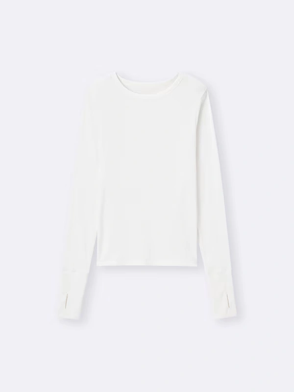 Warm Ribbed Crew Neck T-Shirt | Long 5 Warm Ribbed Crew Neck T-Shirt | Long