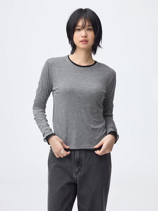 Soft Sheer Crew Neck T-Shirt | Long