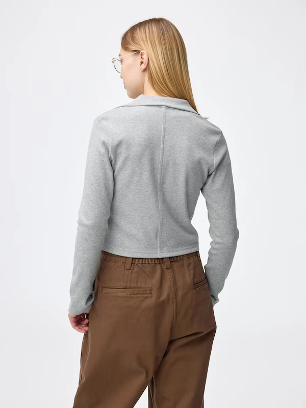 Ribbed Double-Zip Cardigan