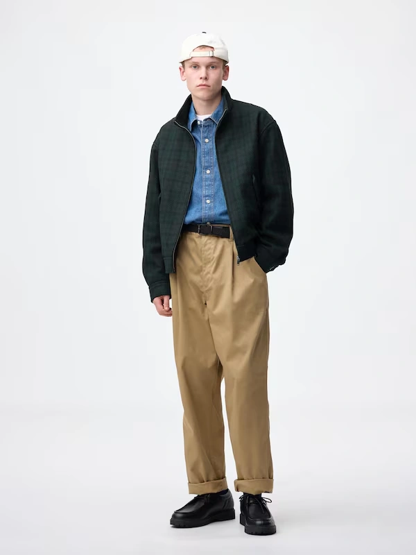 COZY MELTON Stand Zip Up Jacket