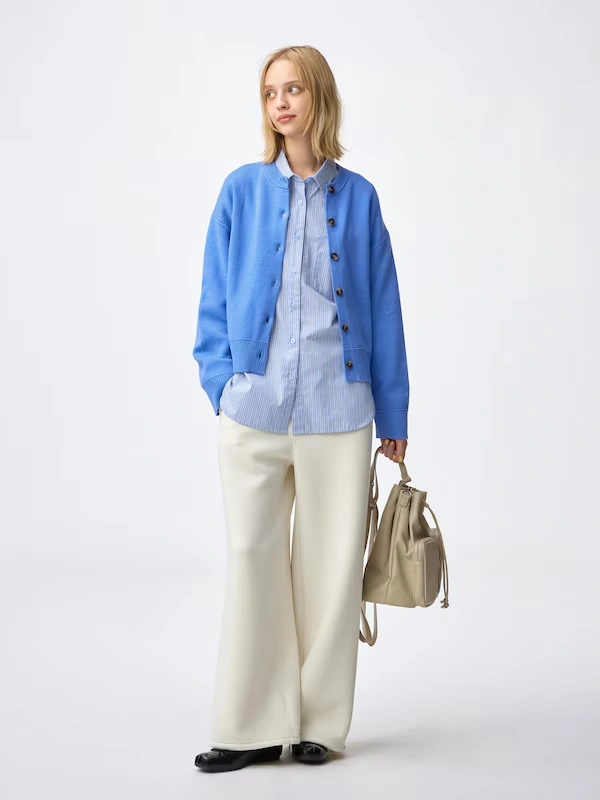 Sweat Look Knit Dolman Sleeve Cardigan 3 Sweat Look Knit Dolman Sleeve Cardigan