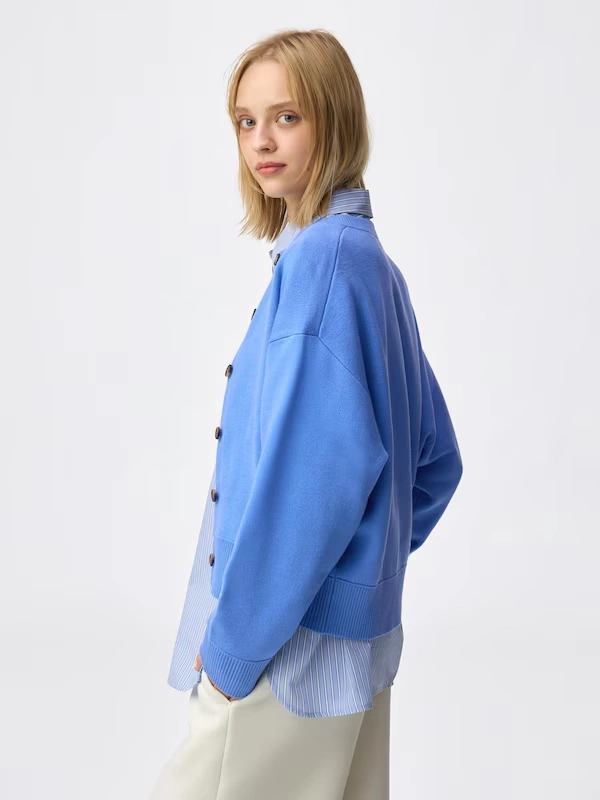 Sweat Look Knit Dolman Sleeve Cardigan 4 Sweat Look Knit Dolman Sleeve Cardigan