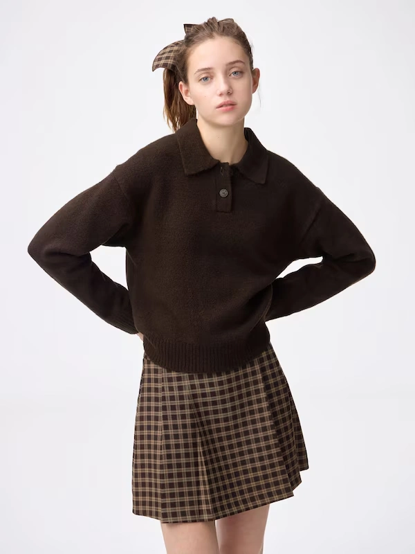 Puff Knit Polo Shirt