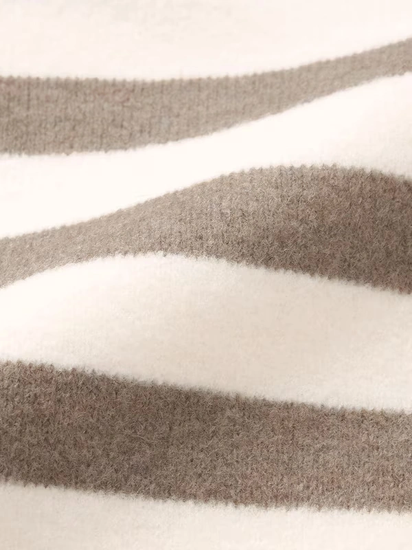 Puff Knit Striped Polo Shirt