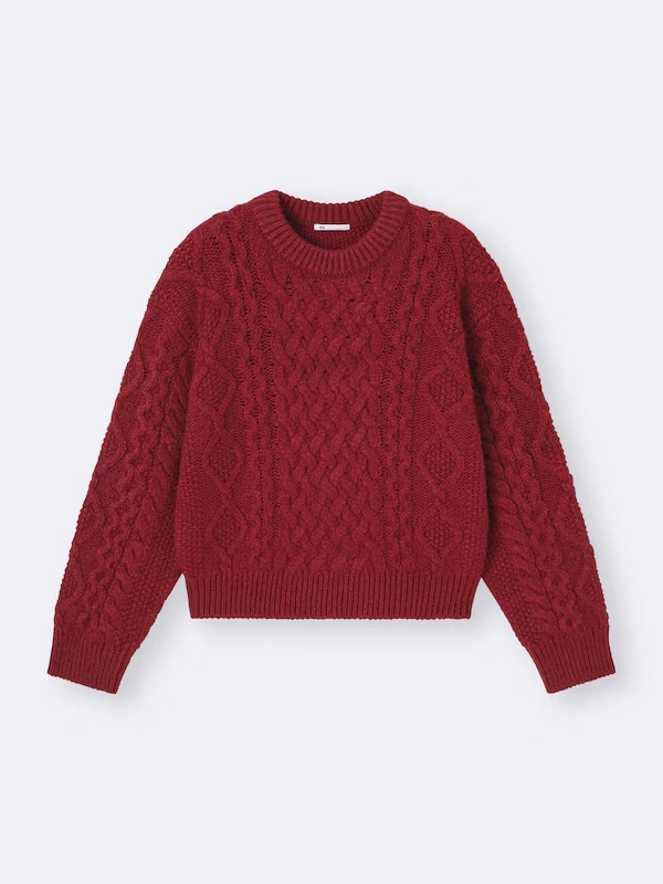 Cable Crew Neck Knitted Pullover 5 Cable Crew Neck Knitted Pullover