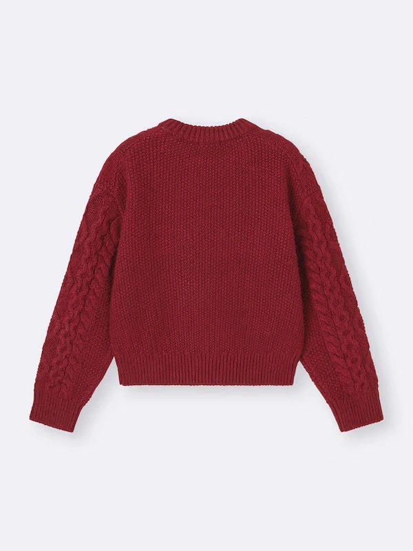Cable Crew Neck Knitted Pullover 6 Cable Crew Neck Knitted Pullover