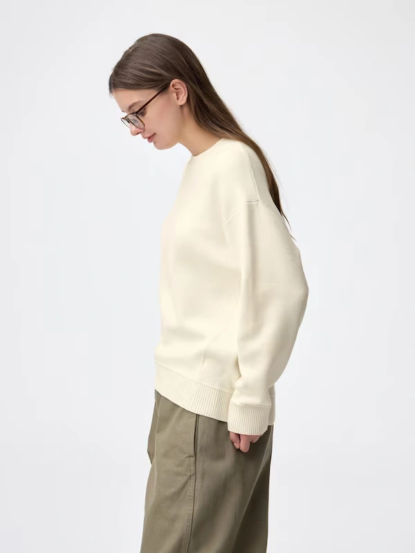 Sweat Look Knit Oversized Pullover 4 Sweat Look Knit Oversized Pullover
