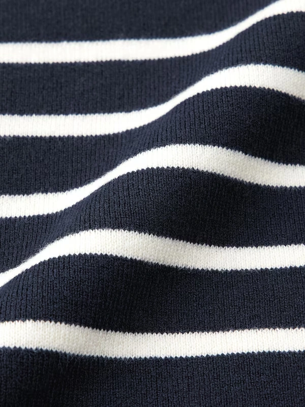 Sweat Look Knit Striped Oversized Pullover 6 Sweat Look Knit Striped Oversized Pullover