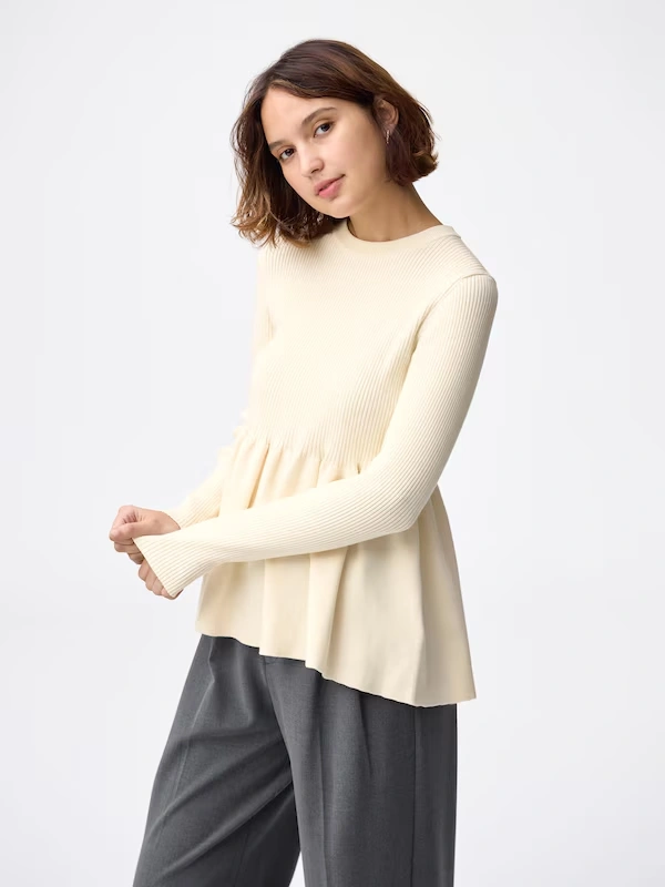Peplum Knitted Pullover