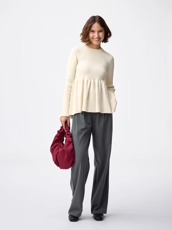 Peplum Knitted Pullover