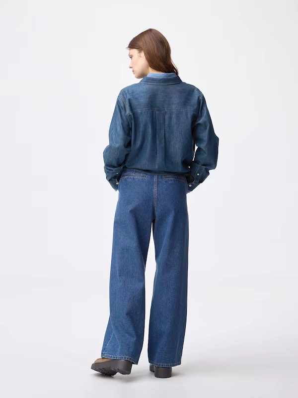 Denim Pleated Trousers 3 Denim Pleated Trousers