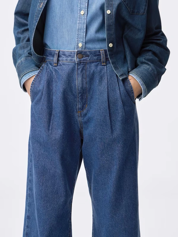 Denim Pleated Trousers 4 Denim Pleated Trousers