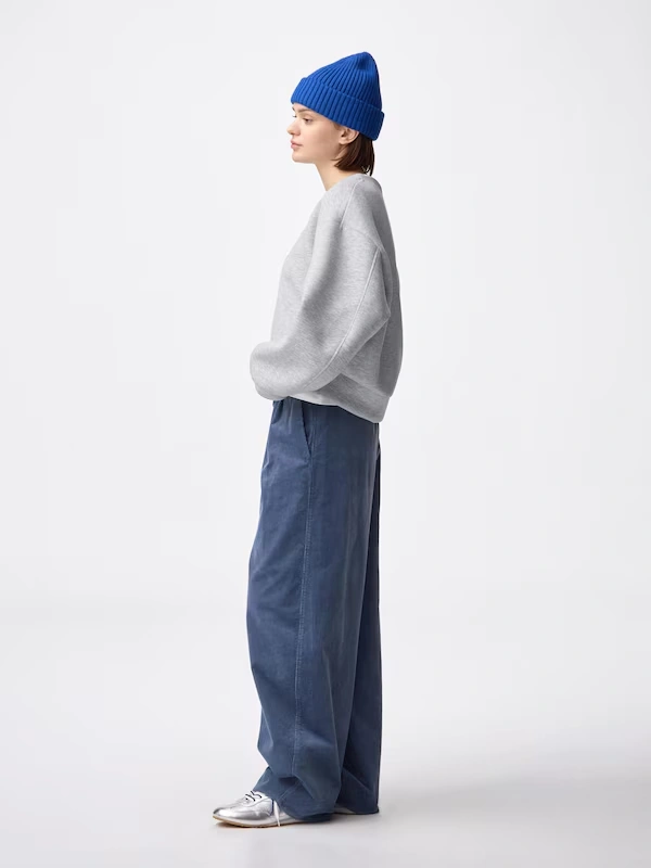 Corduroy Barrel Leg Relaxed Pants